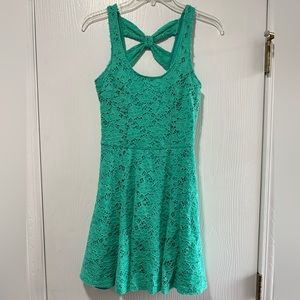 Jessica Simpson teal lace dress size small - great condition